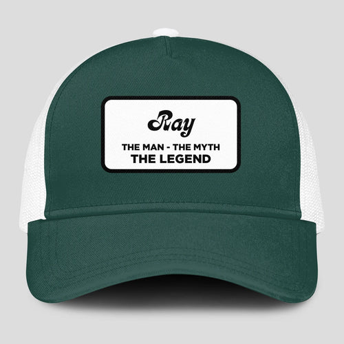 The Man The Myth The Legend Green And White Mesh Cap RAY 13K1 C198PF
