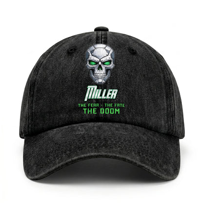 The Fear The Fate The Doom Skull Washed Cap MILLER 13K1 C99PF