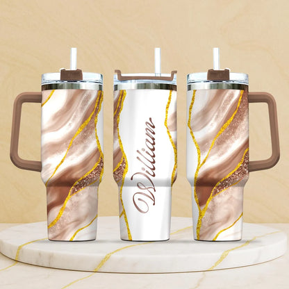 WILLIAM 40oz Personalized Tumbler Cup with Straw | Custom Stainless Steel Mug 13K1-TB1