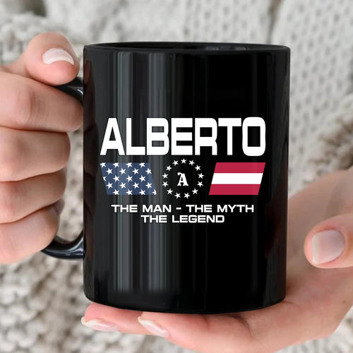 The Man The Myth The Legend Us Flag Mug ALBERTO 13K1 MG23
