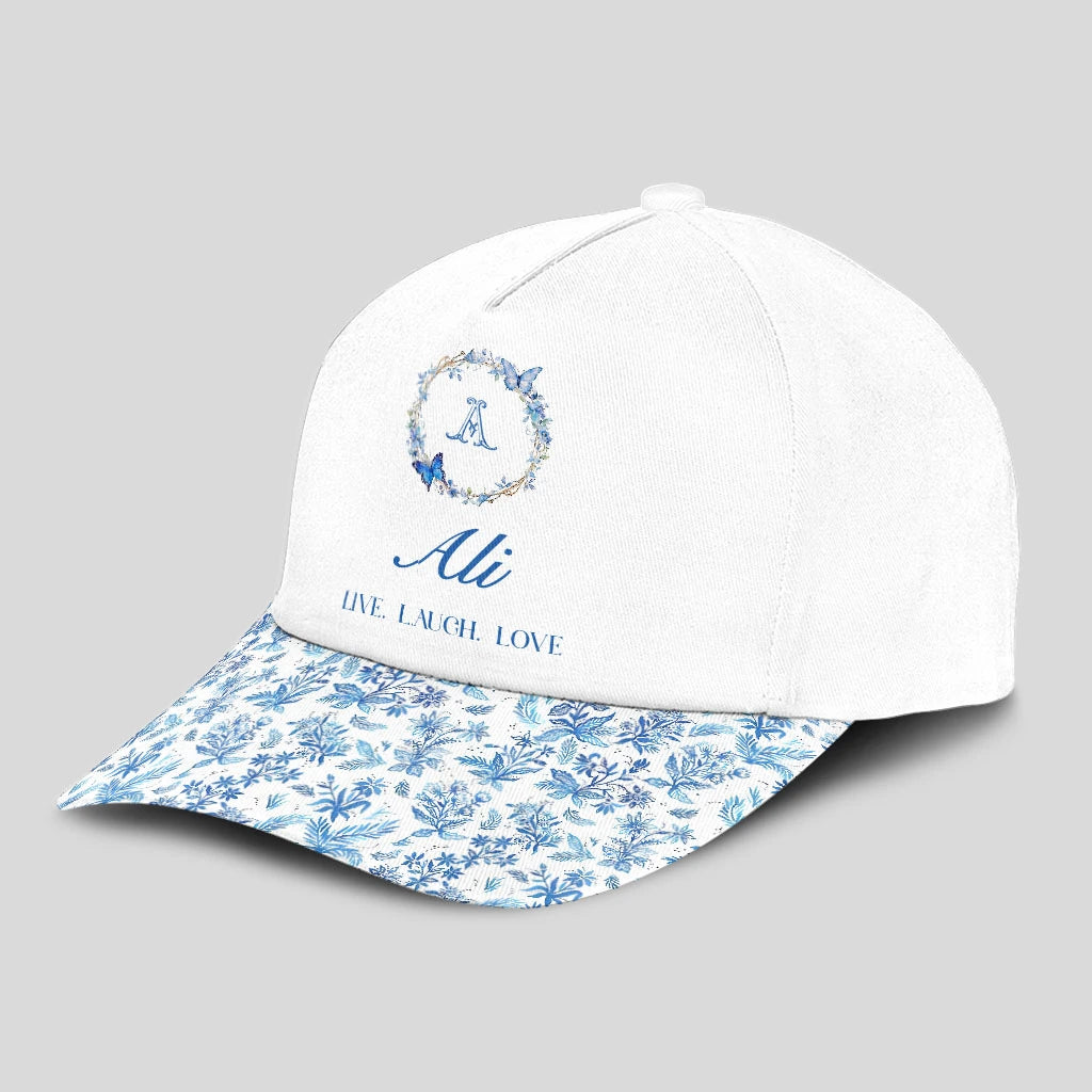 Live Laugh Love Blue Flowers Cap ALI 13K1 C50PF