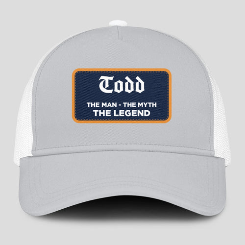 The Man The Myth The Legend Gray Mesh Cap TODD 13K1 C204PF