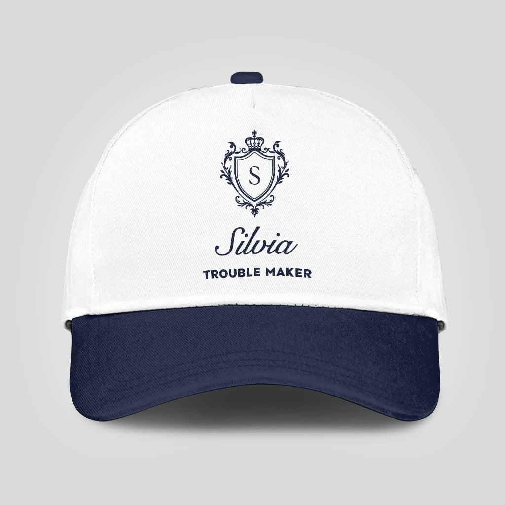 Trouble Maker Funny Blue And White Cap SILVIA 13K1 C152PF