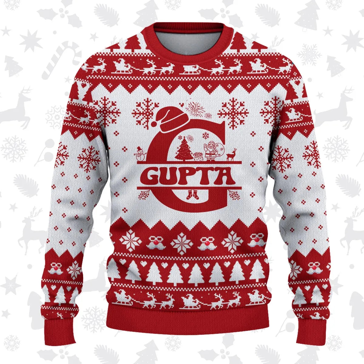 GUPTA Personalized Christmas Pajama Set - Holiday Gift Outfit 13K1-CR2