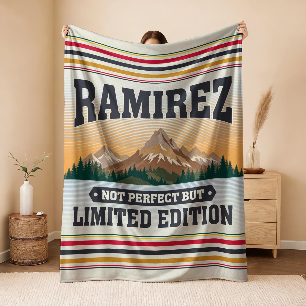 Not Perfect But Limited Edition Vintage Mountain Fleece Blanket RAMIREZ 13K1 BK45