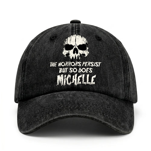 The Horrors Persist But So Does Your Name Cool Skull Washed Cap MICHELLE 13K1 C134PF