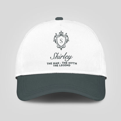 The Man The Myth The Legend Elegant Gray And White Cap SHIRLEY 13K1 C170PF