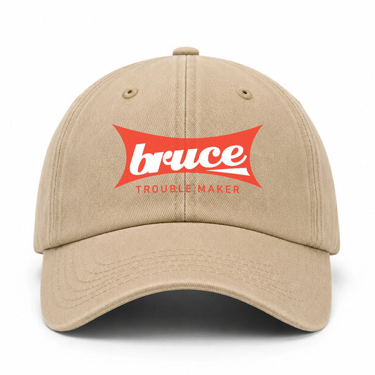 Trouble Maker Red Logo Washed Cap BRUCE 13K1 C78PF