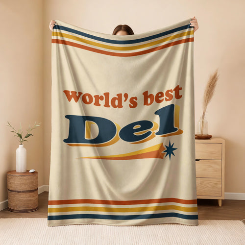 World's Best Your Name Retro Fleece Blanket DEL 13K1 BK64