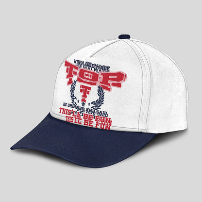 When God Made Your Name He Grinned And Said This'll Be Fun Blue Cap TOP 13K1 C57PF