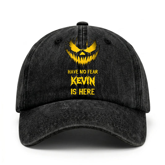 Have No Fear Your Name Is Here Jack O' Lantern Washed Cap KEVIN 13K1 C135PF
