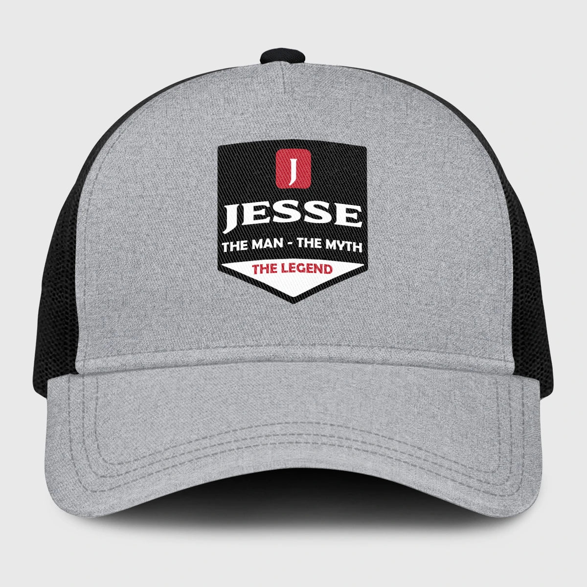 The Man The Myth The Legend Gray Mesh Cap JESSE 13K1 C189PF
