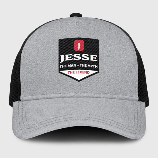 The Man The Myth The Legend Gray Mesh Cap JESSE 13K1 C189PF
