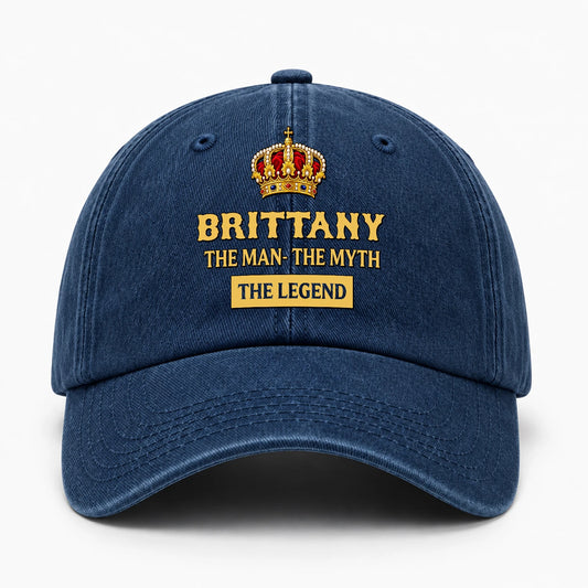 The Man The Myth The Legend King Crown Washed Cap BRITTANY 13K1 C146PF