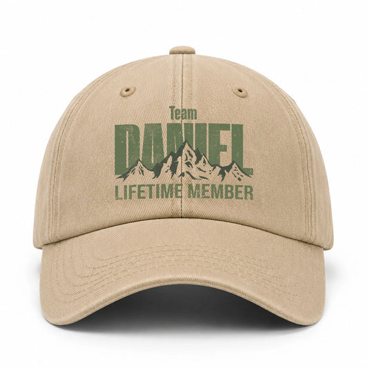 Team Your Name Lifetime Member Mountain Cap DANIEL 13K1 C58PF