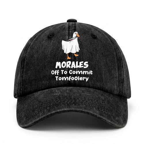 Off To Commit Tomfoolery Funny Goose Washed Cap MORALES 13K1 C131PF