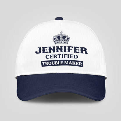 Certified Your Name Trouble Maker Washed Cap JENNIFER 13K1 C148PF