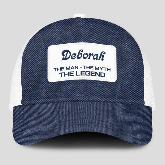 The Man The Myth The Legend Blue Denim Mesh Cap DEBORAH 13K1 C194PF