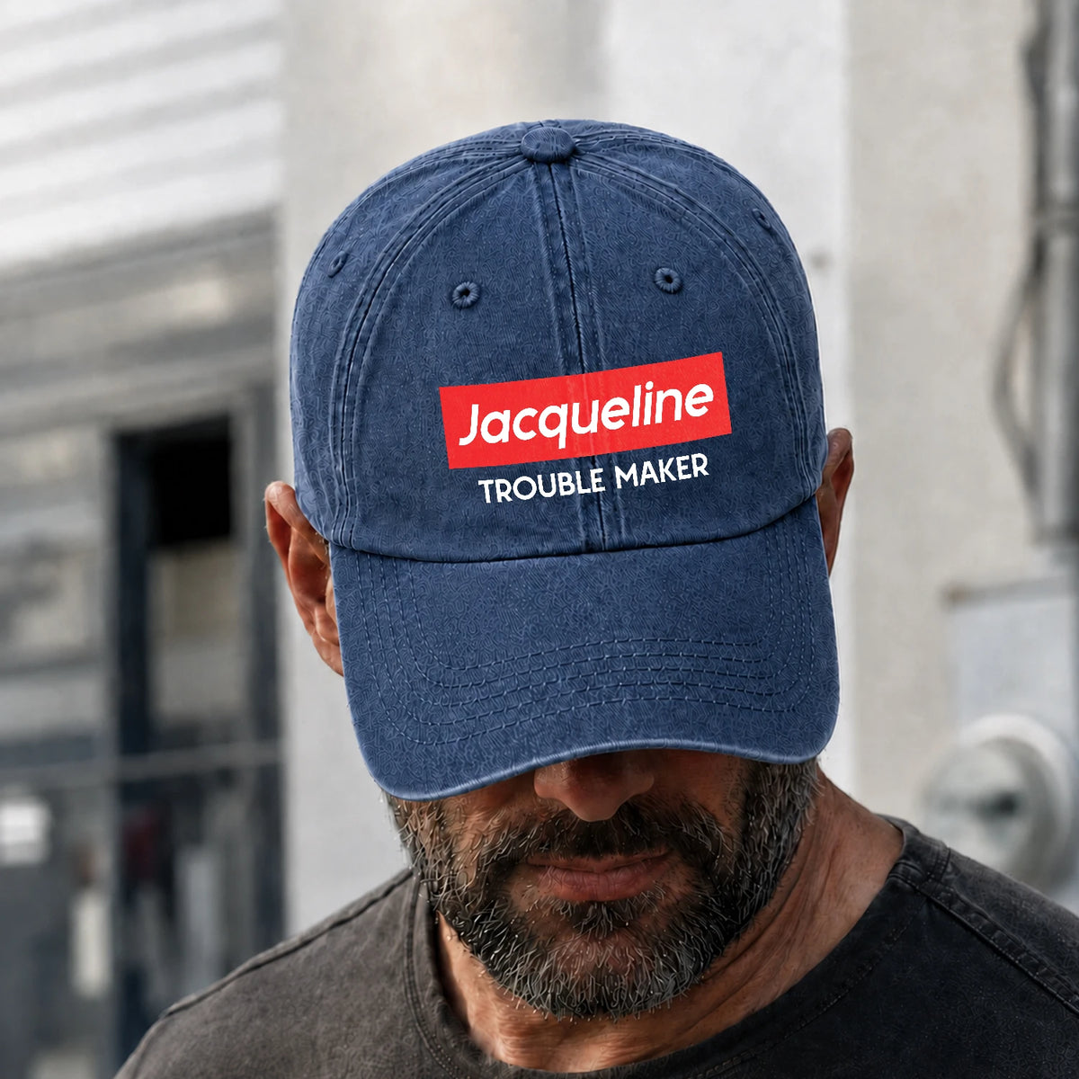 Trouble Maker Red Logo Washed Cap JACQUELINE 13K1 C140PF