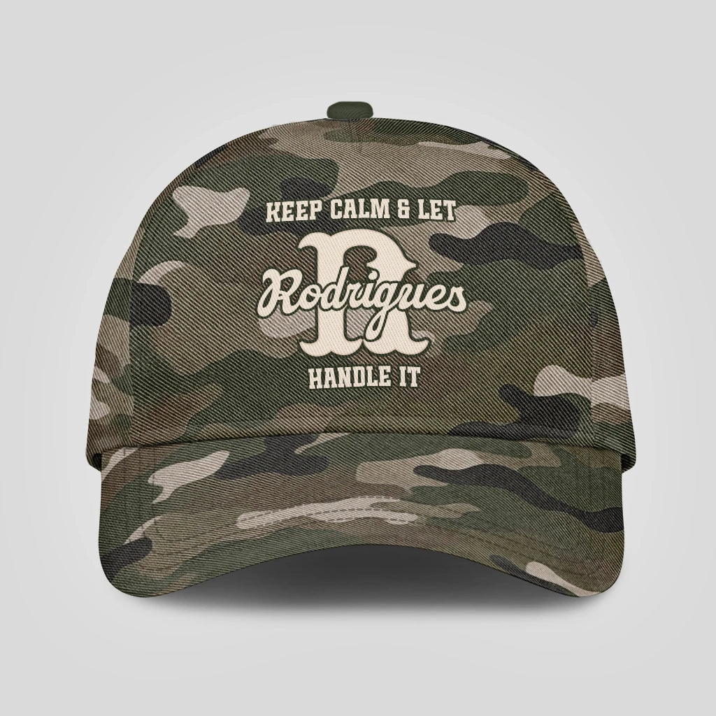 Keep Calm & Let Your Name Handle It Camo Cap RODRIGUES 13K1 C174PF