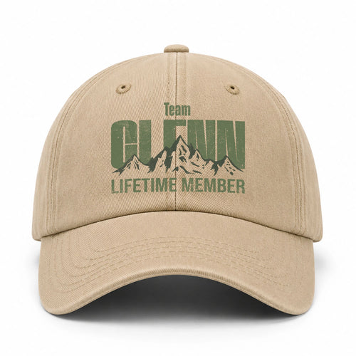 Team Your Name Lifetime Member Mountain Cap GLENN 13K1 C58PF