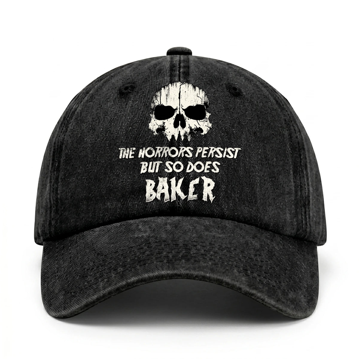 The Horrors Persist But So Does Your Name Cool Skull Washed Cap BAKER 13K1 C134PF