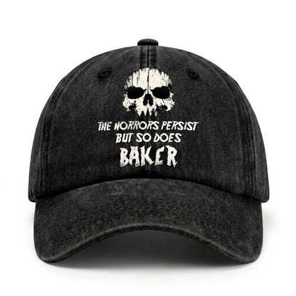 The Horrors Persist But So Does Your Name Cool Skull Washed Cap BAKER 13K1 C134PF