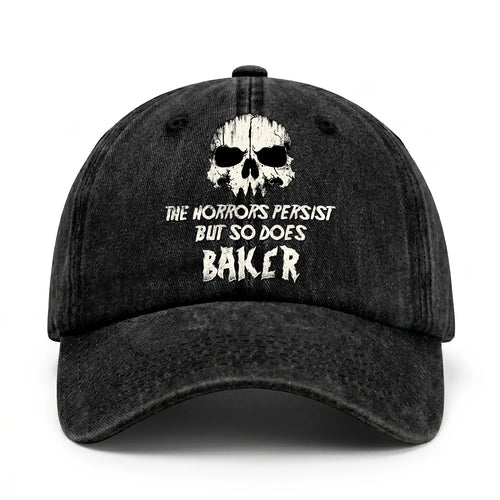 The Horrors Persist But So Does Your Name Cool Skull Washed Cap BAKER 13K1 C134PF