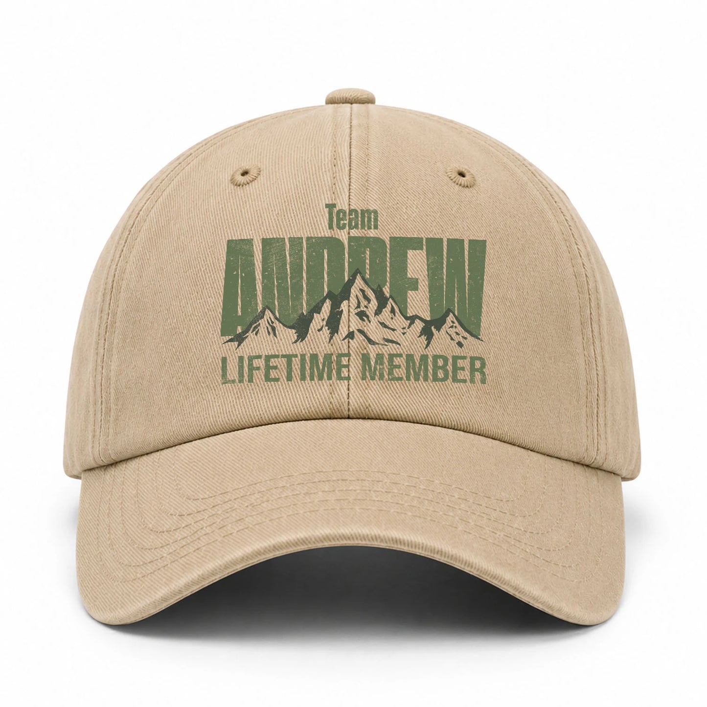 Team Your Name Lifetime Member Mountain Cap ANDREW 13K1 C58PF