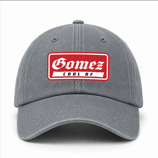 Your Name Cool Af Red Logo Funny Washed Cap GOMEZ 13K1 C79PF
