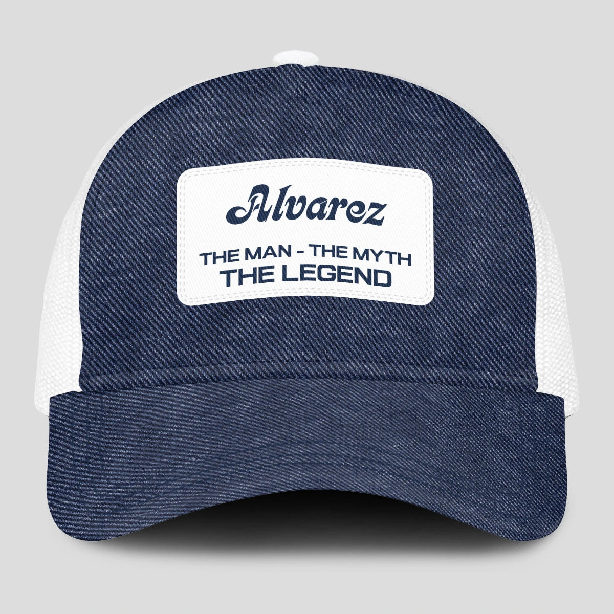The Man The Myth The Legend Blue Denim Mesh Cap ALVAREZ 13K1 C194PF