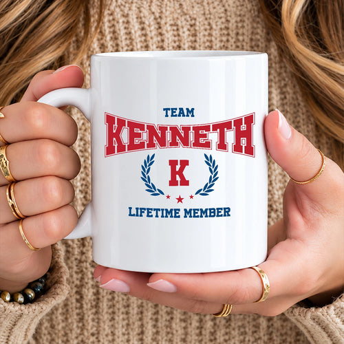 Team Your Name Lifetime Member Sporty Mug KENNETH 13K1 MG09
