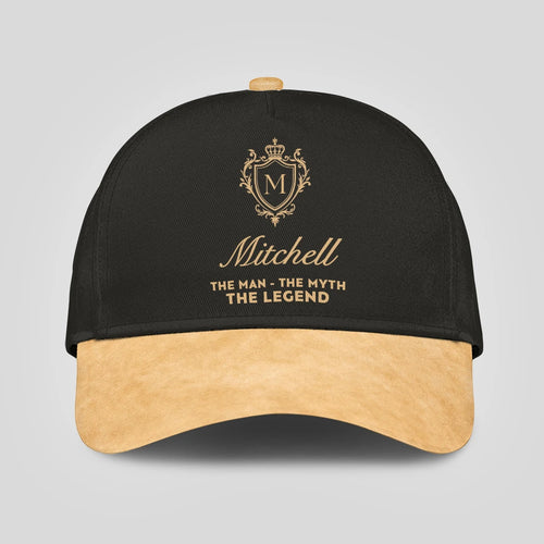 The Man The Myth The Legend Black And Champagne Gold Cap MITCHELL 13K1 C94PF