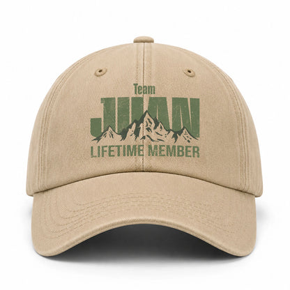 Team Your Name Lifetime Member Mountain Cap JUAN 13K1 C58PF