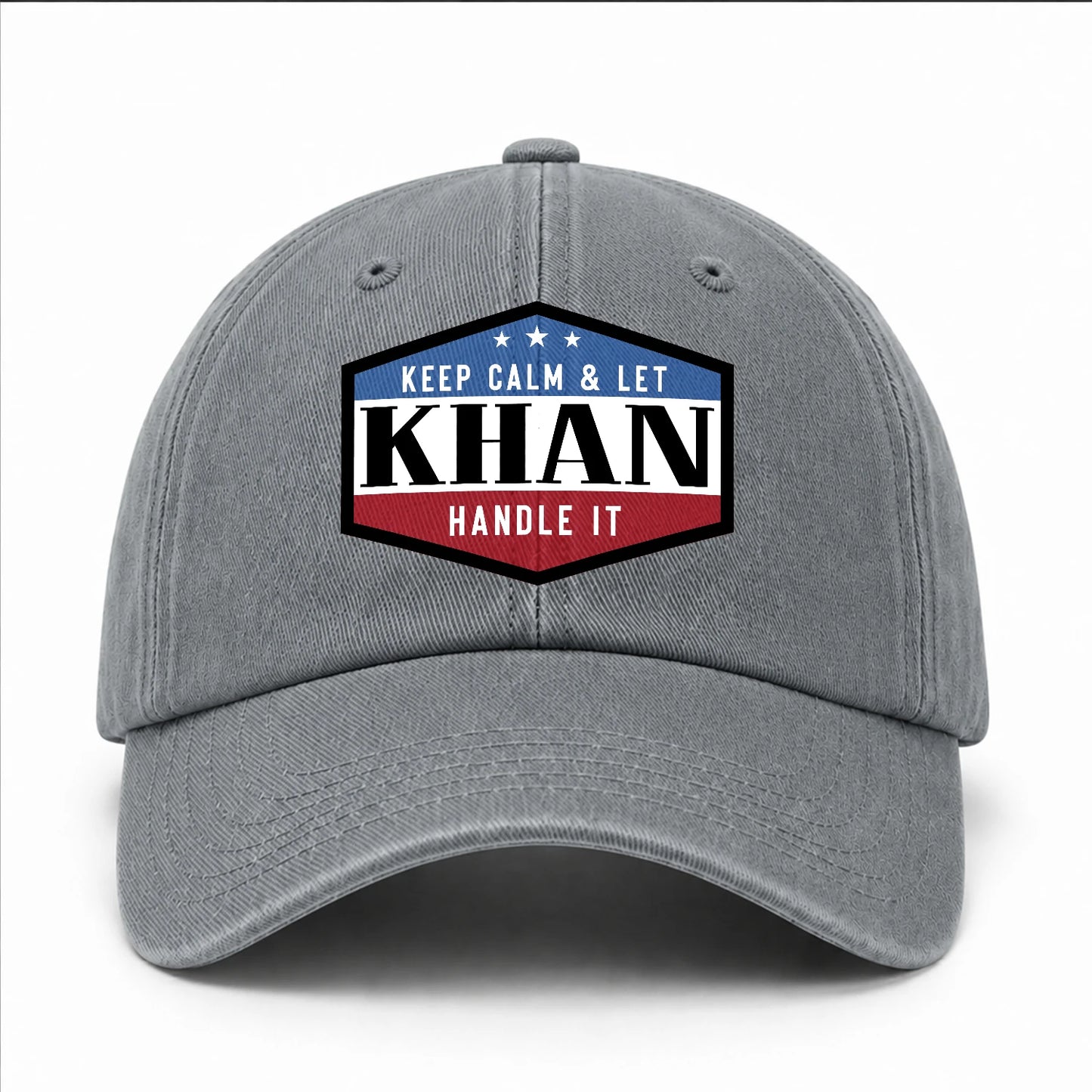 Keep Calm & Let Your Name Handle It Washed Cap KHAN 13K1 C87PF