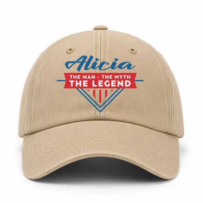 The Man The Myth The Legend Logo Washed Cap ALICIA 13K1 C37PF