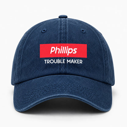 Trouble Maker Red Logo Washed Cap PHILLIPS 13K1 C140PF