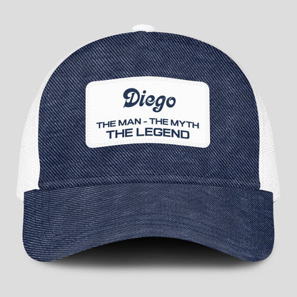 The Man The Myth The Legend Blue Denim Mesh Cap DIEGO 13K1 C194PF