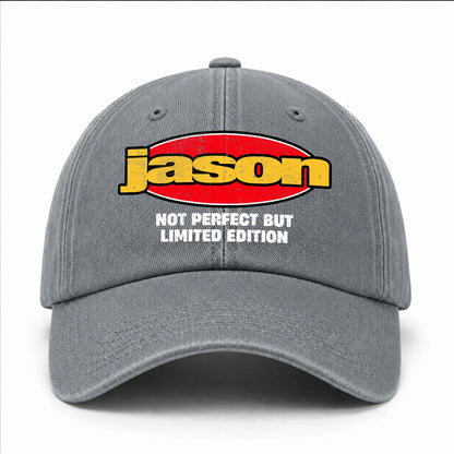 Your Name Not Perfect But Limited Edition Red Logo Washed Cap JASON 13K1 C84PF