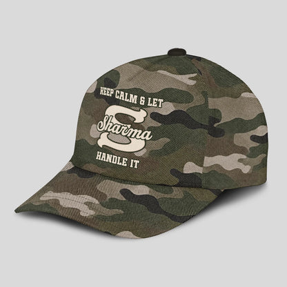 Keep Calm & Let Your Name Handle It Camo Cap SHARMA 13K1 C174PF