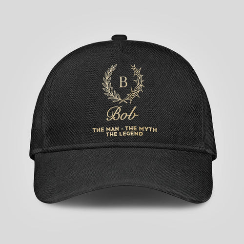 The Man The Myth The Legend God's Crown Black Cap BOB 13K1 C175PF