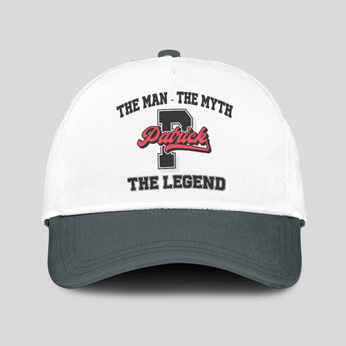 The Man The Myth The Legend Custom Initial Letter And Name Cap PATRICK 13K1 C38PF