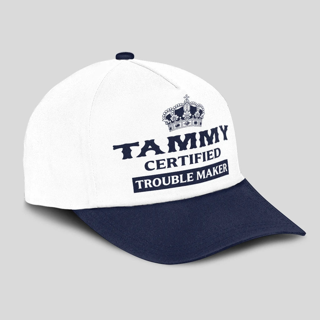 Certified Your Name Trouble Maker Washed Cap TAMMY 13K1 C148PF