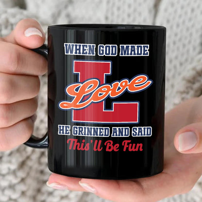 When God Made Your Name Personalized Baseball Mug LOVE 13K1 MG07