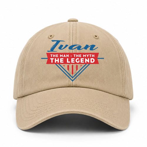 The Man The Myth The Legend Logo Washed Cap IVAN 13K1 C37PF