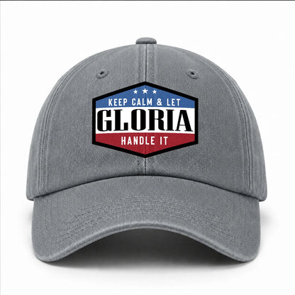 Keep Calm & Let Your Name Handle It Washed Cap GLORIA 13K1 C87PF