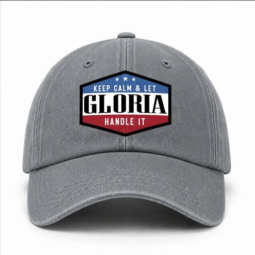Keep Calm & Let Your Name Handle It Washed Cap GLORIA 13K1 C87PF
