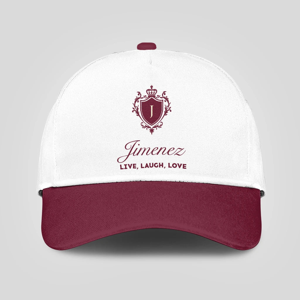 Live Laugh Love Elegant Burgundy And White Cap JIMENEZ 13K1 C88PF