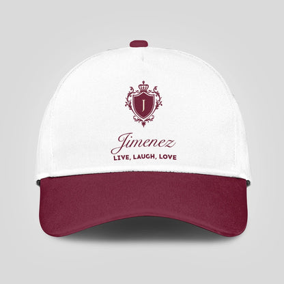 Live Laugh Love Elegant Burgundy And White Cap JIMENEZ 13K1 C88PF