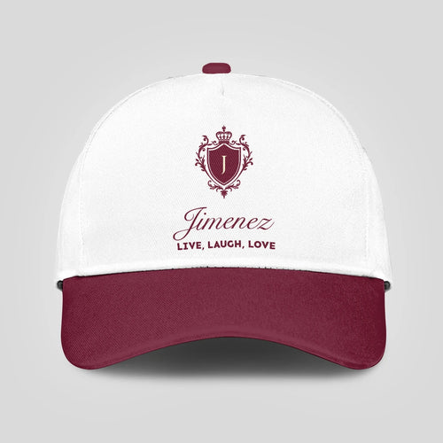 Live Laugh Love Elegant Burgundy And White Cap JIMENEZ 13K1 C88PF